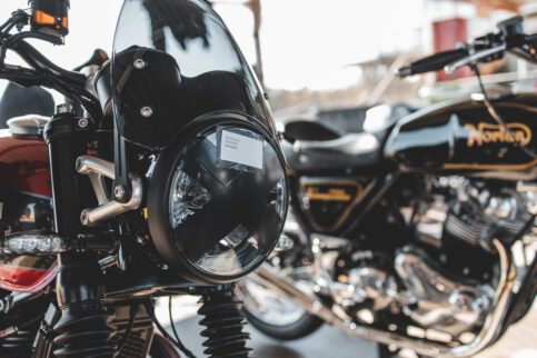 Triumph Speed Twin headlight detail