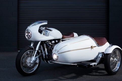 Purpose Built Moto Triumph Scrambler sidecar cafe racer